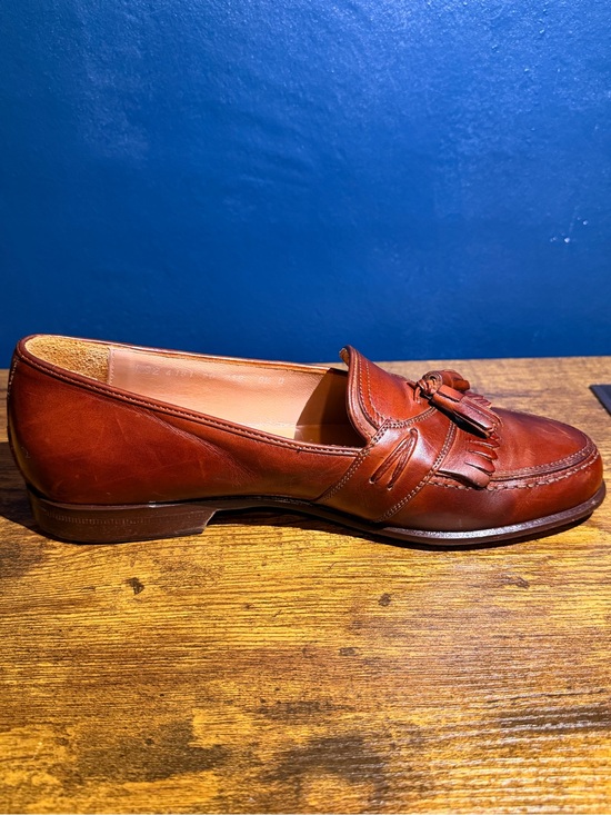 Camper Cognac Leather Tassel Kiltie Loafers main image 6